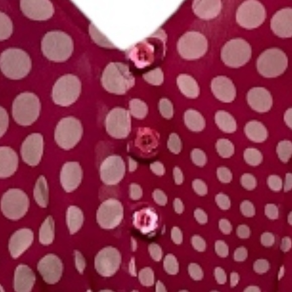 Vintage Y2K Wet Seal Babydoll Polka Dot Mini Dress Juniors Small Preppy Hot Pink - Picture 4 of 8